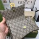 BALENCIAGA X GUCCI GG Supreme Monogram Small Hourglass Top Handle Bag Beige Ebony