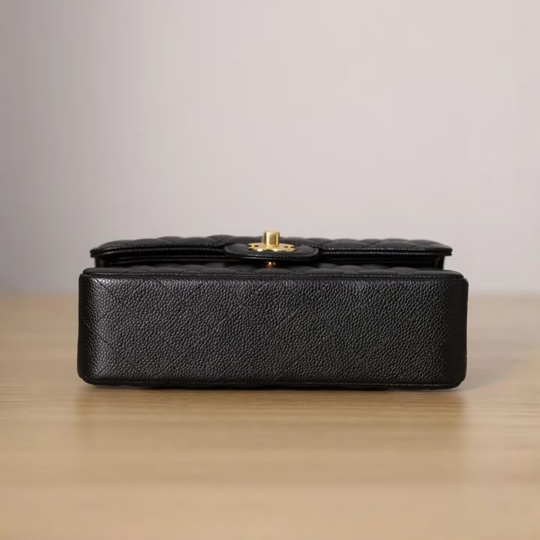 Chanel Classic Flap High Quality Mini Classic Handbag Sheep Leather With Gold Metal Black