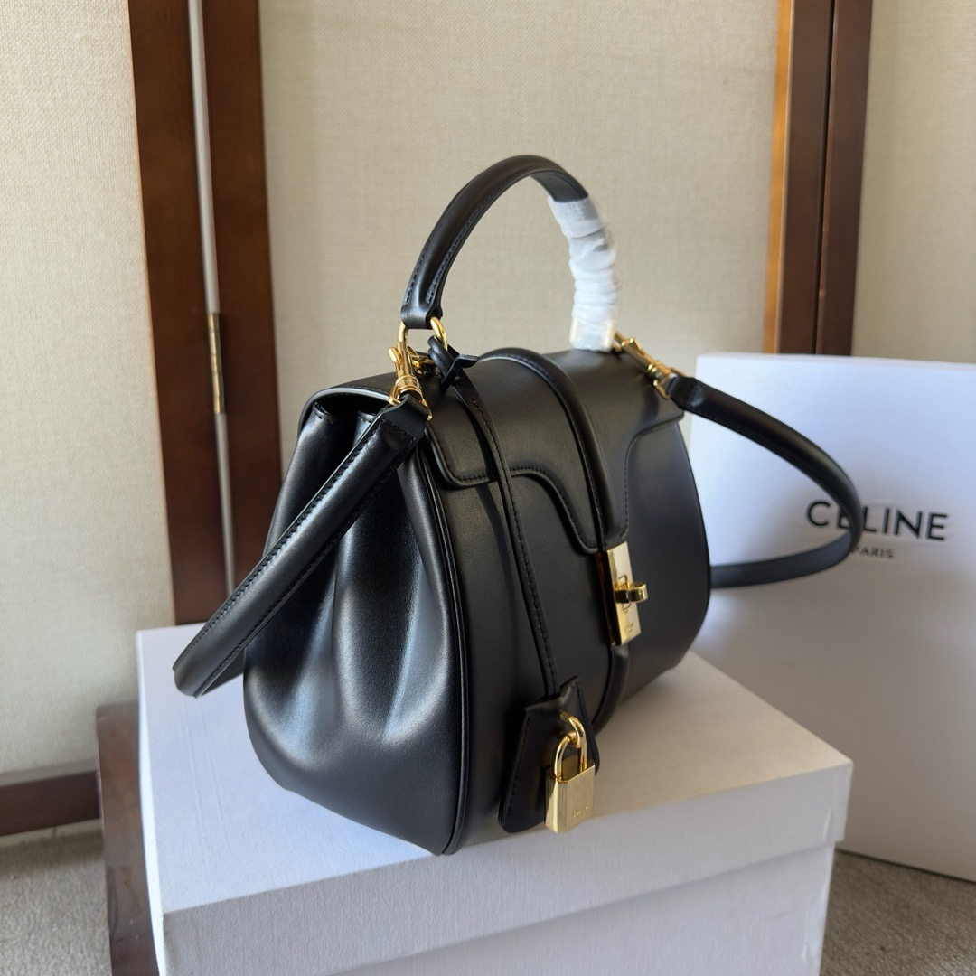 CELINE Luxury 16 small Satin Cow Leather Handbag