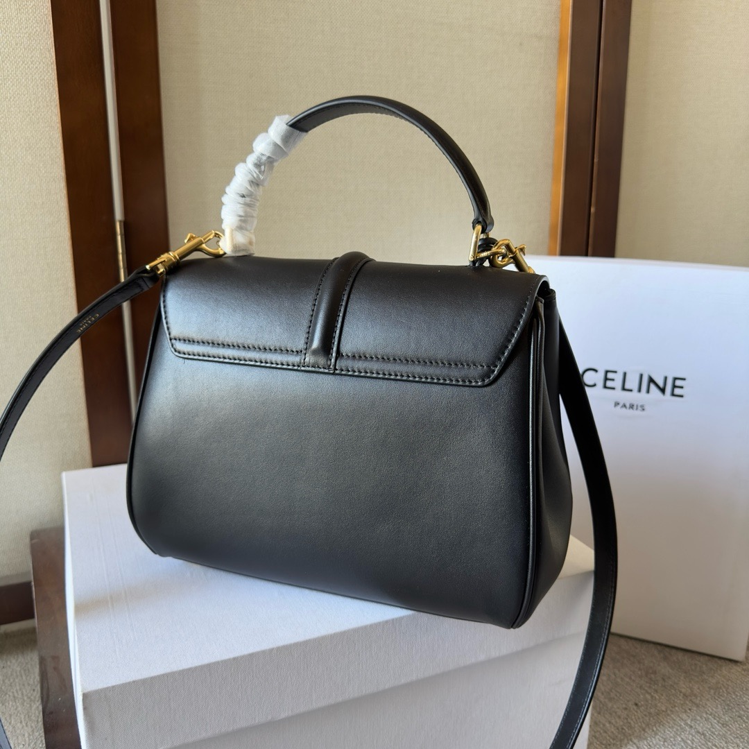 CELINE Luxury 16 small Satin Cow Leather Handbag