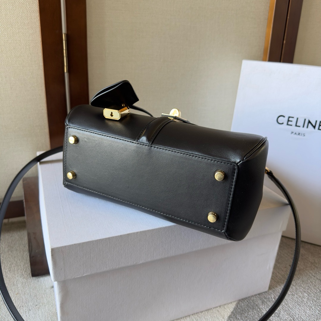 CELINE Luxury 16 small Satin Cow Leather Handbag