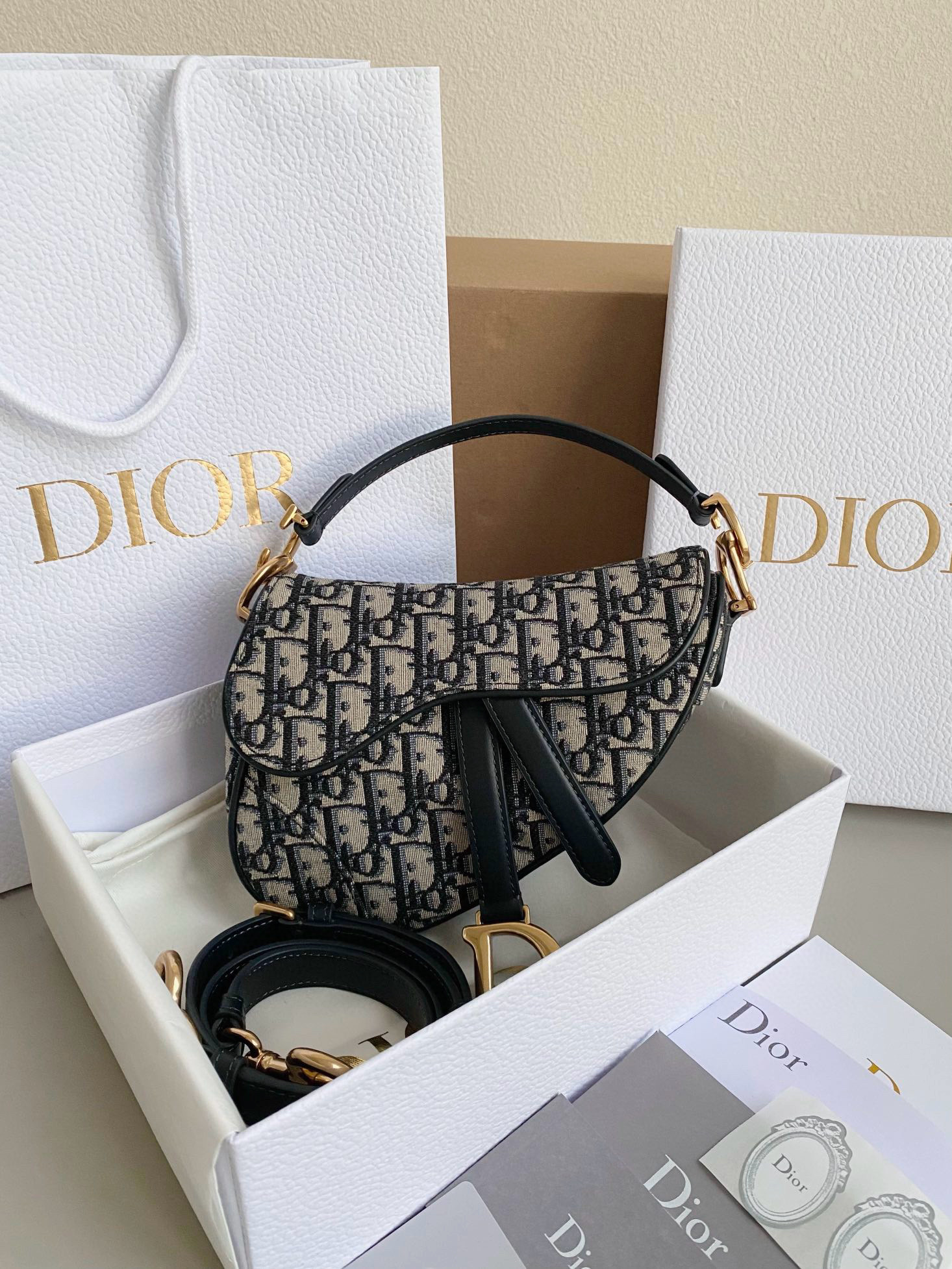 DIOR Mini CD Saddle Bag with Strap