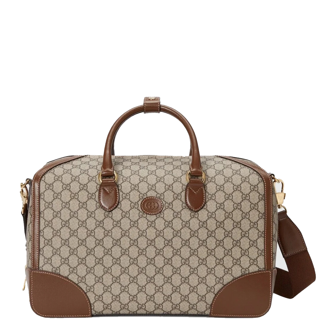 GUCCI High Quality Leather GG Large Travel Bag For Men