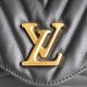 LOUIS VUITTON Calfskin Black New Wave Chain Bag MM